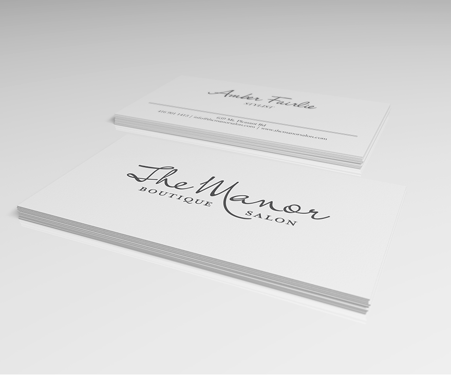 The Manor Salon Business Card Design