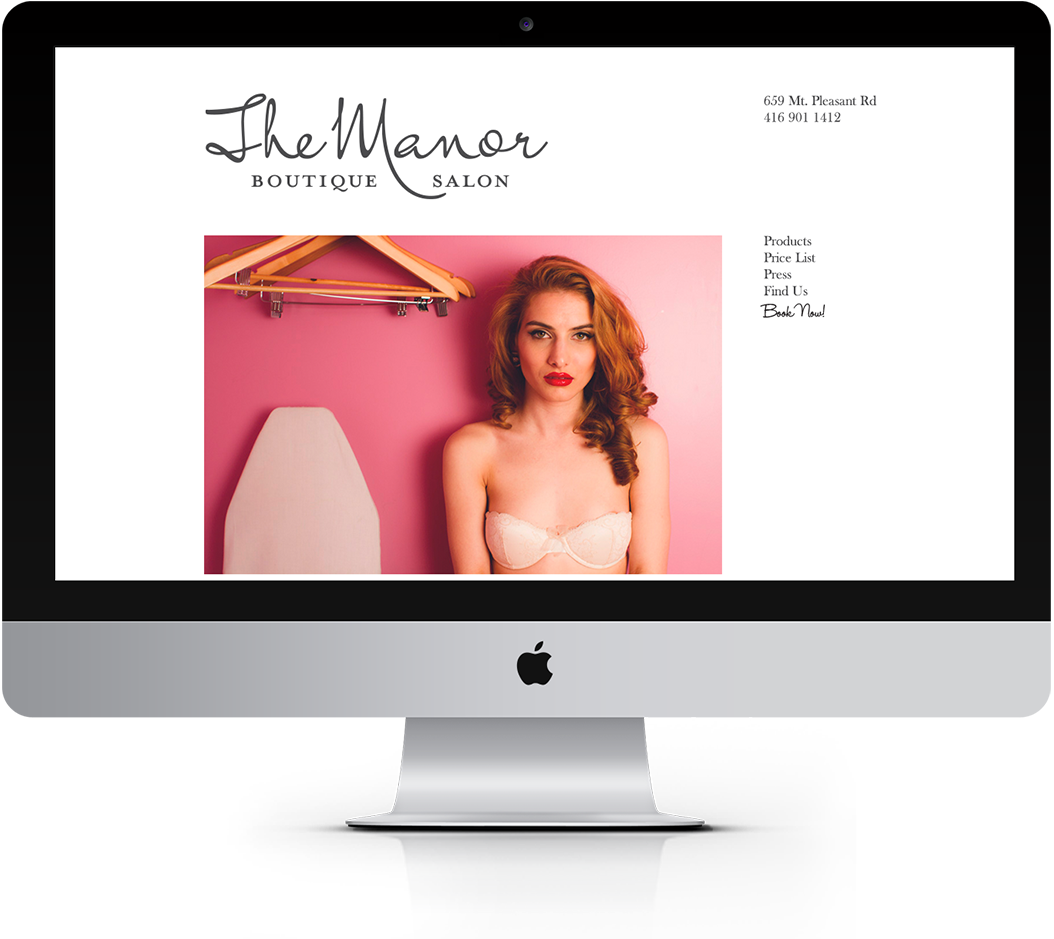 The Manor Salon Website Design & Development